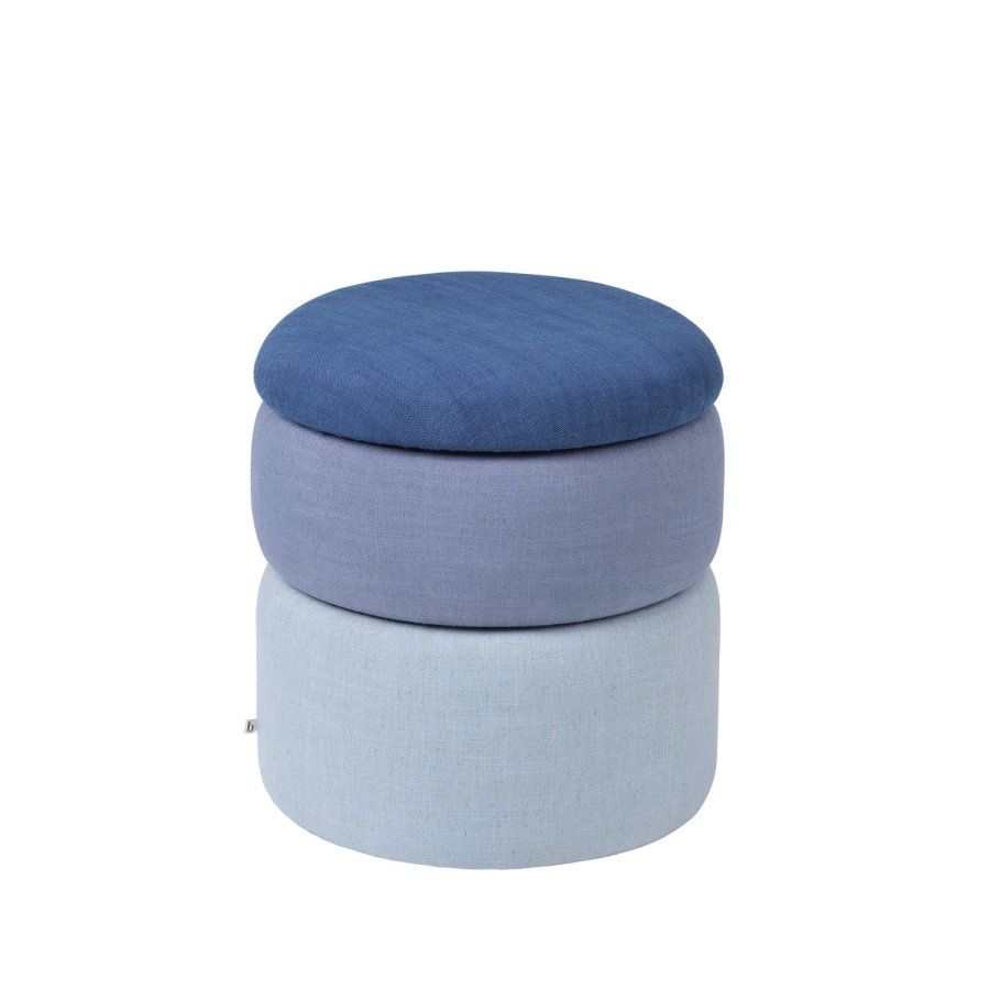 BROSTE COPENHAGEN Pond Pouf - blaues Polyester (38)