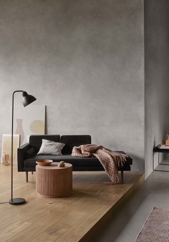 BROSTE COPENHAGEN runder Rillo Couchtisch – brauner Faserzement (56)