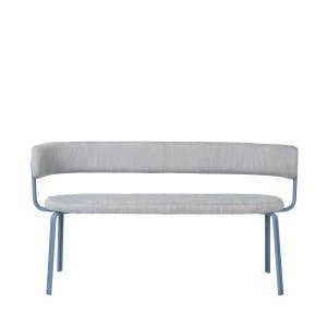 BROSTE COPENHAGEN Oda bnk, m. rygln - stof og bl jern (140x55)