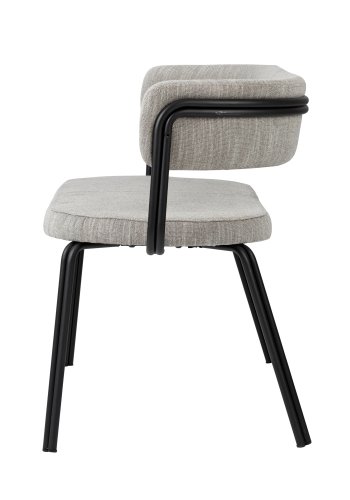 BROSTE COPENHAGEN Oda benk, m. ryggsttte - stoff og svart jern (140x55)