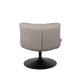 DUTCHBONE Bar-Loungesessel - hellgraues Polyester und schwarzer Stahl