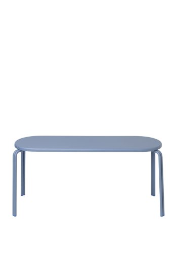 BROSTE COPENHAGEN Oda Bank, rechteckig – blaues Eschenfurnier und Stahl (110 x 36)