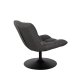 DUTCHBONE Bar-Loungesessel - dunkelgraues Polyester und schwarzer Stahl