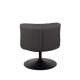 DUTCHBONE Bar-Loungesessel - dunkelgraues Polyester und schwarzer Stahl