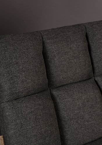 DUTCHBONE Bar-Loungesessel - dunkelgraues Polyester und schwarzer Stahl