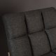 DUTCHBONE Bar-Loungesessel - dunkelgraues Polyester und schwarzer Stahl