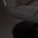 DUTCHBONE Bar-Loungesessel - dunkelgraues Polyester und schwarzer Stahl