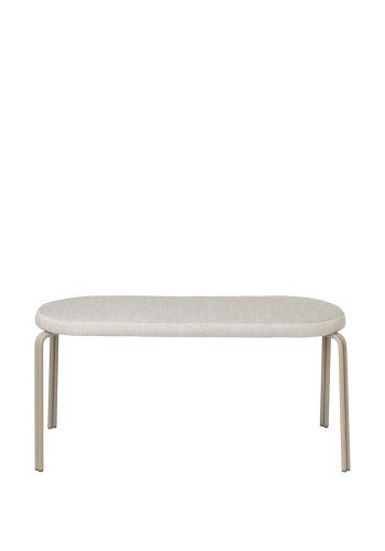 BROSTE COPENHAGEN Oda Bank, rechteckig – grauer Stoff (110x36)