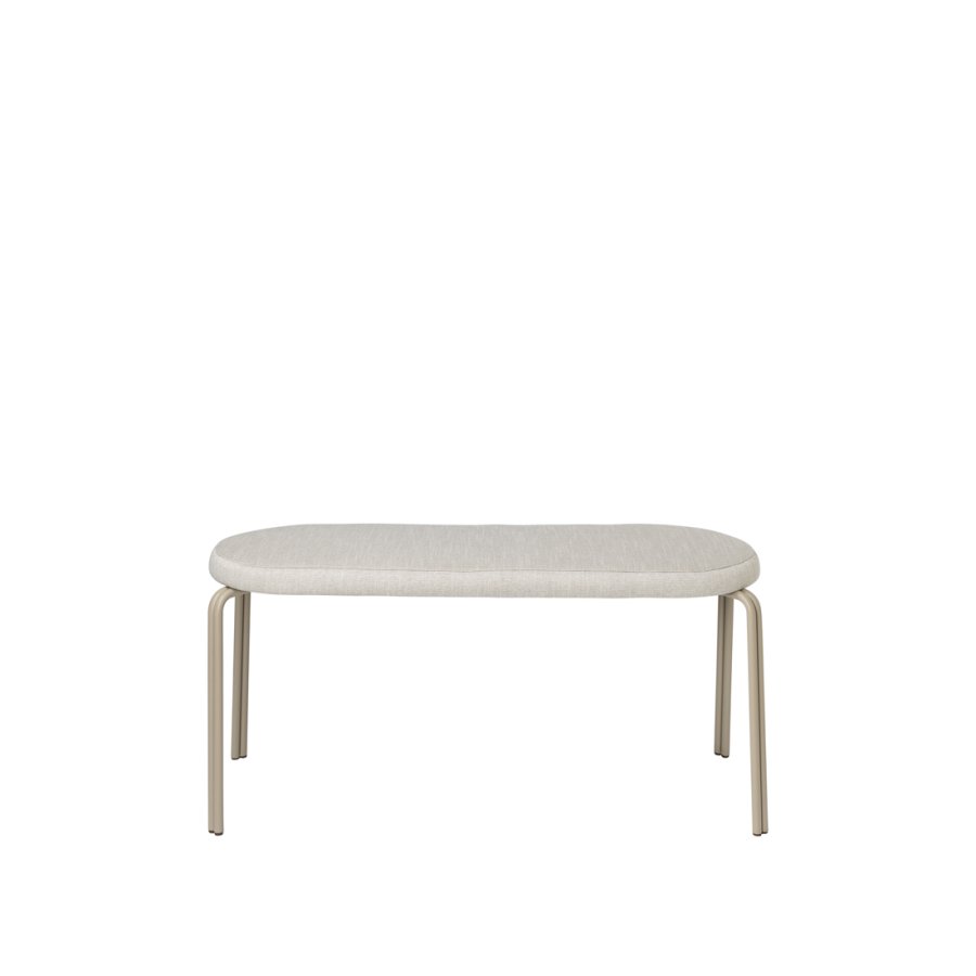 BROSTE COPENHAGEN Oda Bank, rechteckig – grauer Stoff (110x36)