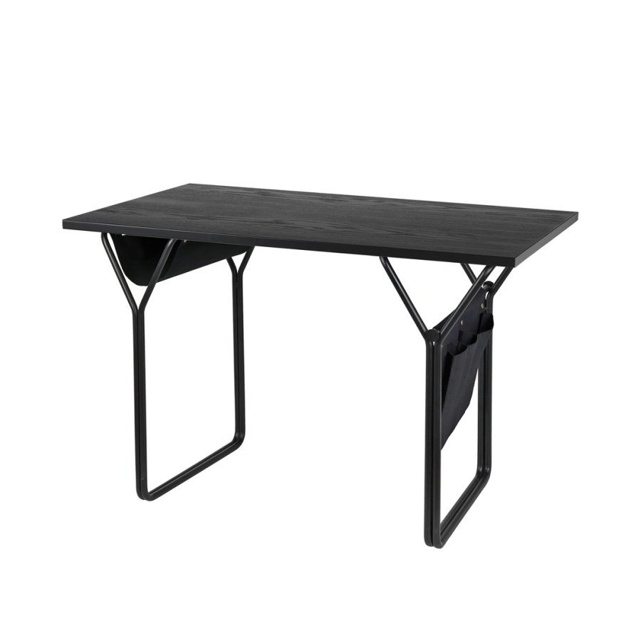 BROSTE COPENHAGEN Berit skrivebord, rektangulrt - svart ask finer og sort stl (120x60)