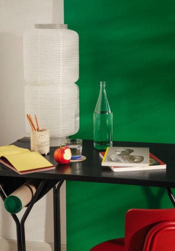 BROSTE COPENHAGEN Berit skrivebord, rektangulrt - svart ask finer og sort stl (120x60)