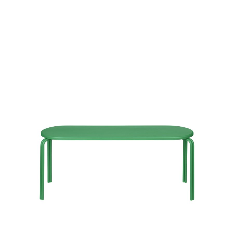 BROSTE COPENHAGEN Oda Bank, rechteckig – grünes Eschenfurnier und Stahl (110x36)