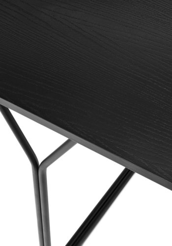 BROSTE COPENHAGEN Berit spisebord, rektangulrt - sort ask finer og sort stl (180x80)