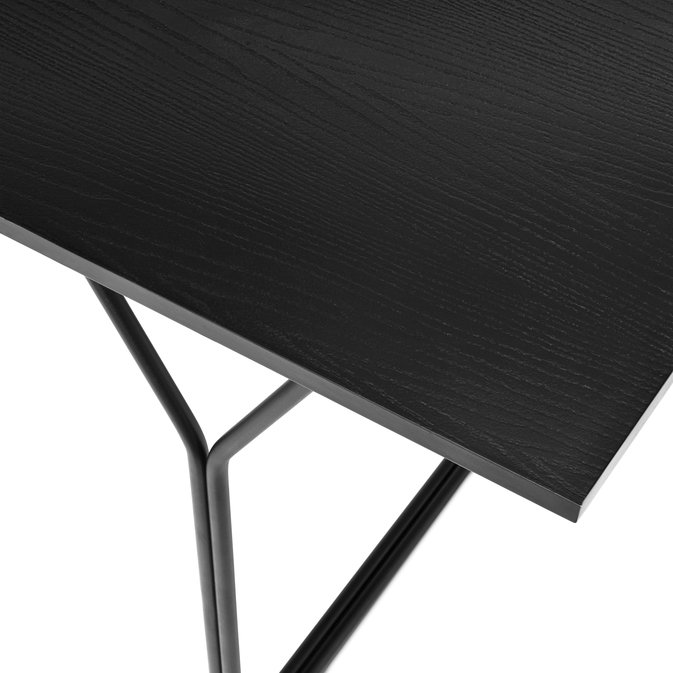 BROSTE COPENHAGEN Berit spisebord, rektangulrt - sort ask finer og sort stl (180x80)