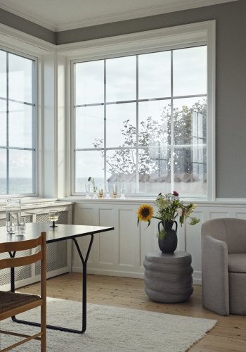 BROSTE COPENHAGEN Berit spisebord, rektangulrt - sort ask finer og sort stl (180x80)