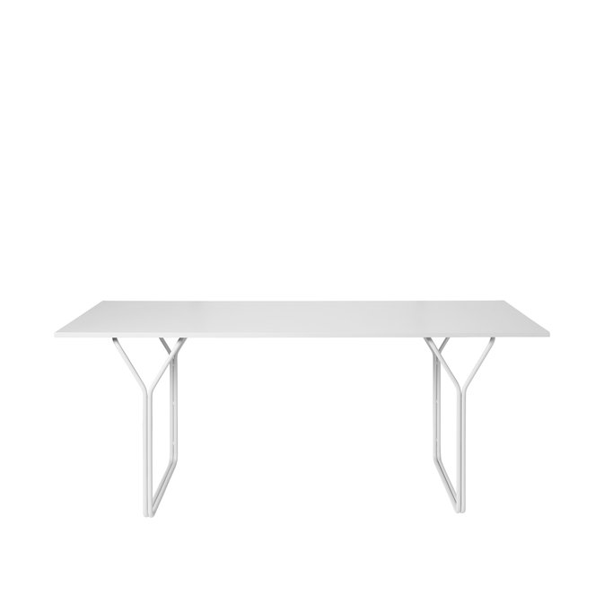 BROSTE COPENHAGEN Berit Esstisch, rechteckig – graues Eschenfurnier und grauer Stahl (180x80)