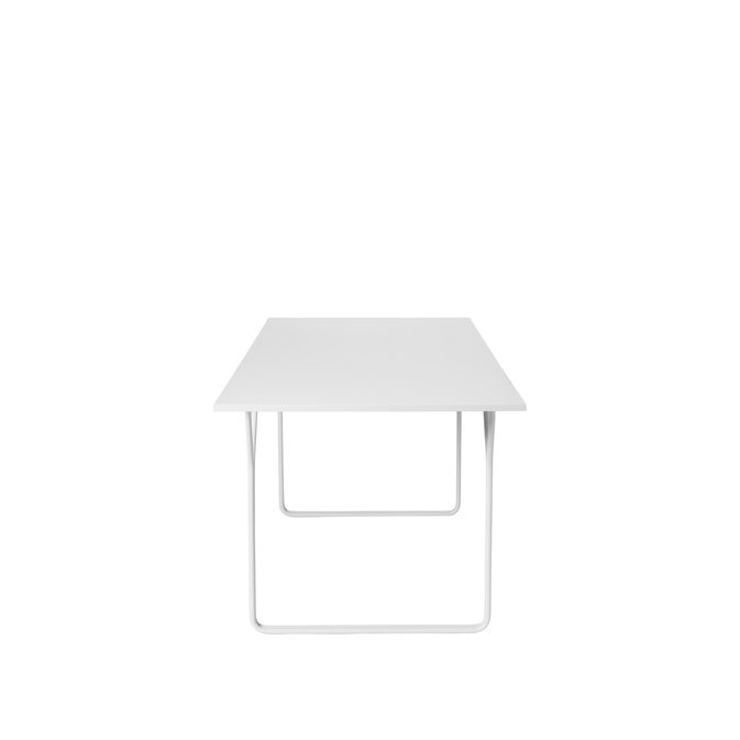 BROSTE COPENHAGEN Berit Esstisch, rechteckig – graues Eschenfurnier und grauer Stahl (180x80)