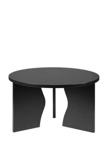 BROSTE COPENHAGEN Brook Beistelltisch, rund – schwarzes Eschenfurnier (60)