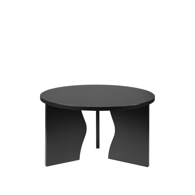 BROSTE COPENHAGEN Brook Beistelltisch, rund – schwarzes Eschenfurnier (60)