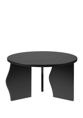 BROSTE COPENHAGEN Brook Beistelltisch, rund – schwarzes Eschenfurnier (60)