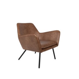 WHITE LABEL LIVING Lounge Chair Bon Brown