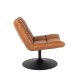 DUTCHBONE Bar-Loungesessel - braunes PU und schwarzer Stahl