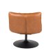 DUTCHBONE Bar-Loungesessel - braunes PU und schwarzer Stahl
