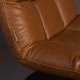 DUTCHBONE Bar-Loungesessel - braunes PU und schwarzer Stahl