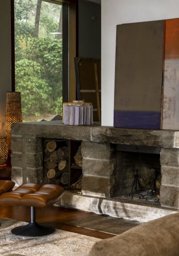 DUTCHBONE Bar-Loungesessel - braunes PU und schwarzer Stahl