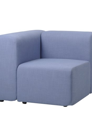BROSTE COPENHAGEN Lagoon-Modul rechte Ecke - hellblauer Stoff