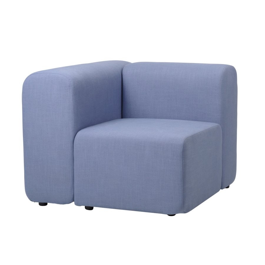 BROSTE COPENHAGEN Lagoon-Modul rechte Ecke - hellblauer Stoff