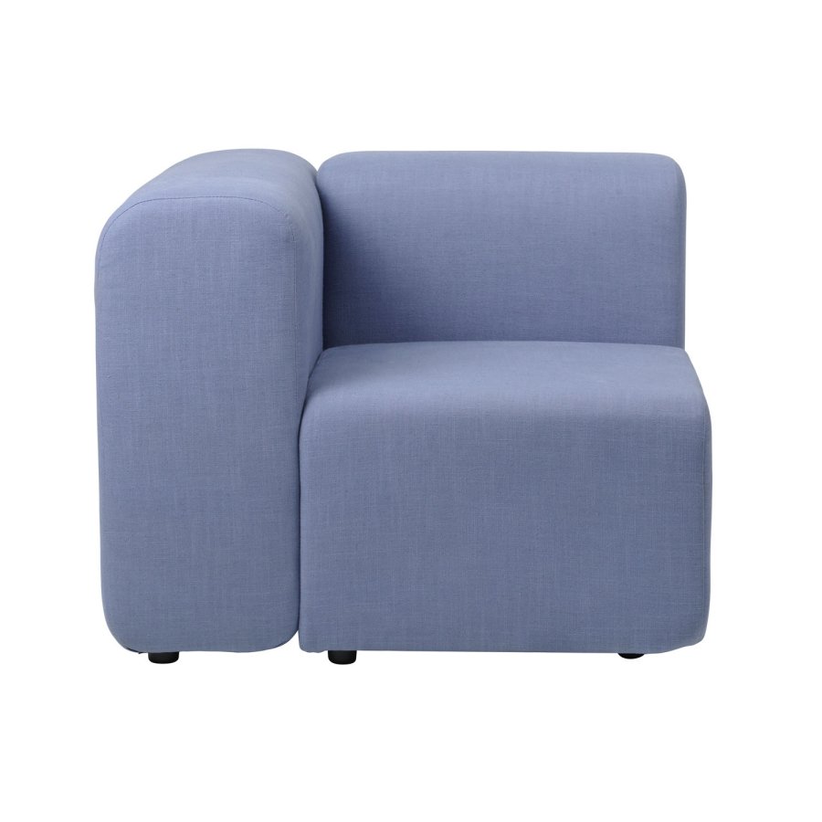 BROSTE COPENHAGEN Lagoon-Modul rechte Ecke - hellblauer Stoff