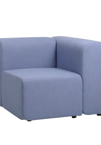 BROSTE COPENHAGEN Lagoon-Modul linke Ecke - hellblauer Stoff