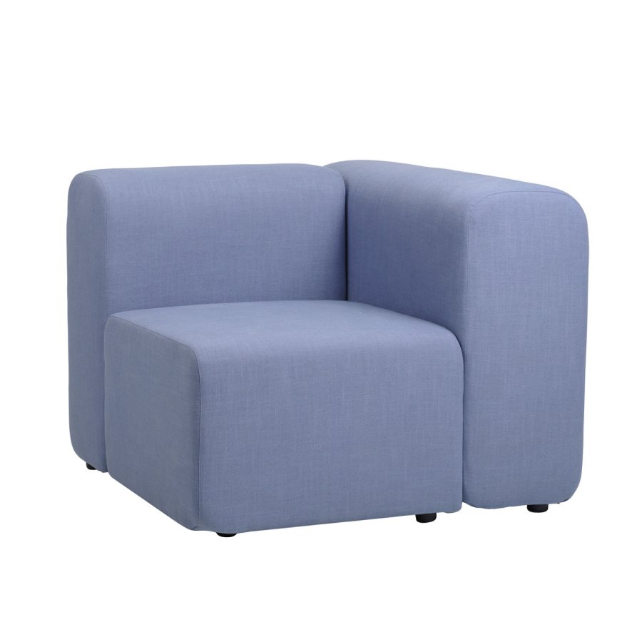 BROSTE COPENHAGEN Lagoon-Modul linke Ecke - hellblauer Stoff