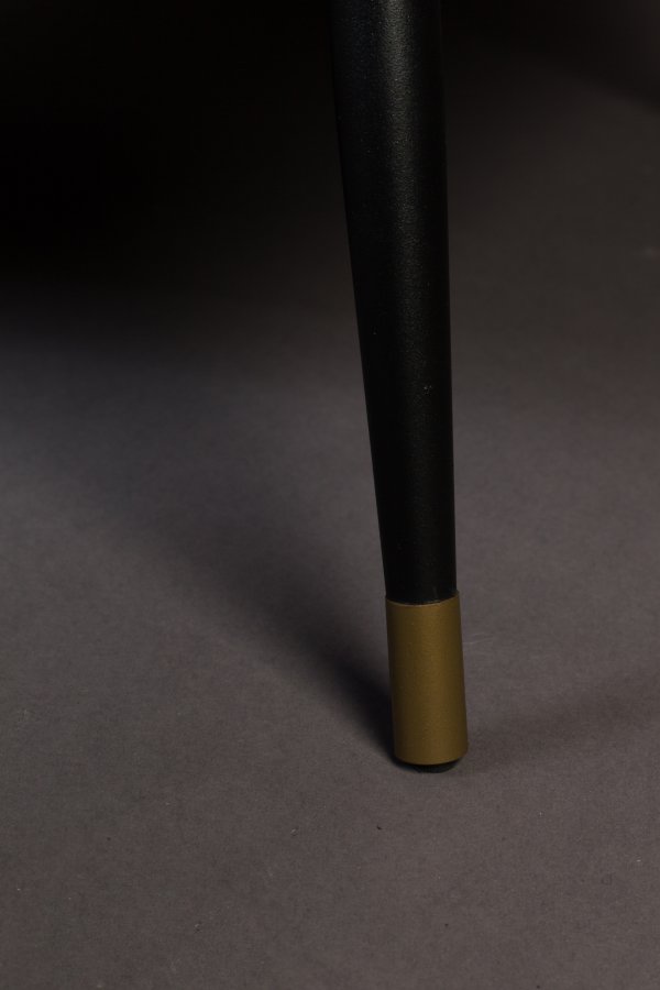 DUTCHBONE Kate Loungesessel, mit Armlehnen – rosafarbenes Polyester und schwarzes Eisen