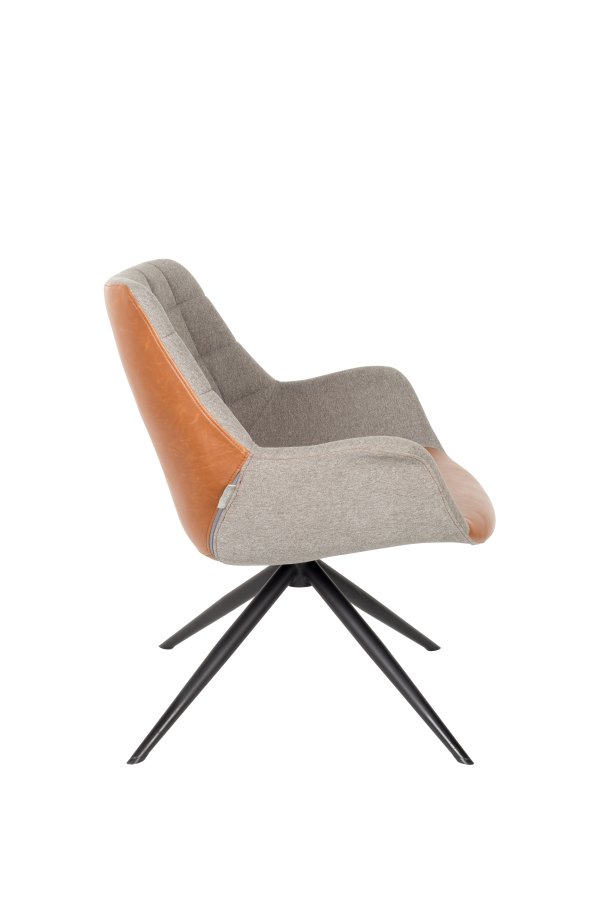 ZUIVER Doulton Lounge stol vintage brun