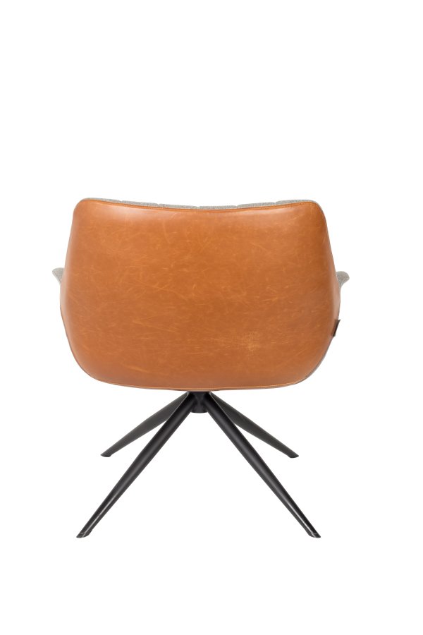 ZUIVER Doulton Lounge stol vintage brun