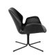 ZUIVER Nikki lenestol, med armlener - sort PU og stl