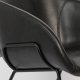ZUIVER Feston loungestol, med armlener - sort PU og stl