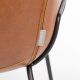 ZUIVER Feston lenestol, med armlener - brun PU og stl