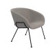 ZUIVER Feston lenestol, med armlener - gr polyester og stl