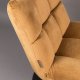 DUTCHBONE Bar-Loungesessel - goldbraunes Polyester und schwarzer Stahl