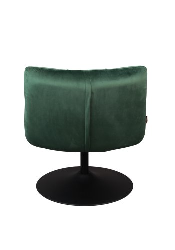 DUTCHBONE Bar loungestol - grnt flyelsstoff og sort stl