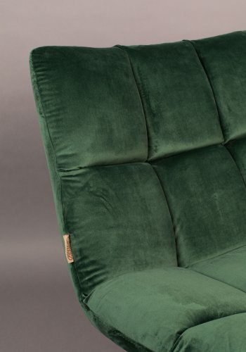 DUTCHBONE Bar loungestol - grnt flyelsstoff og sort stl