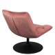 DUTCHBONE Bar loungestol - rosa flyelsstoff og sort stl