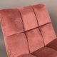 DUTCHBONE Bar loungestol - rosa flyelsstoff og sort stl