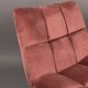 DUTCHBONE Bar loungestol - rosa flyelsstoff og sort stl