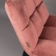 DUTCHBONE Bar loungestol - rosa flyelsstoff og sort stl
