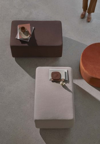 BROSTE COPENHAGEN Lagoon modularer Sofa-Pouf – Latte-Stoff