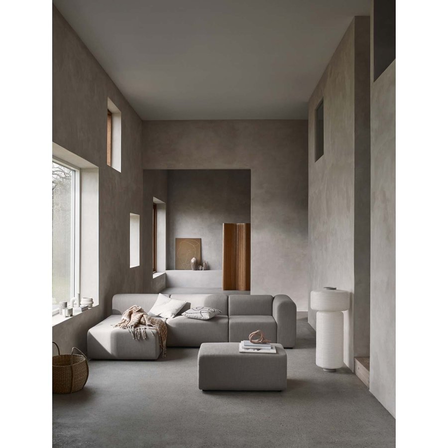 BROSTE COPENHAGEN Lagoon modulares Sofa Chaiselongue - Latte Stoff